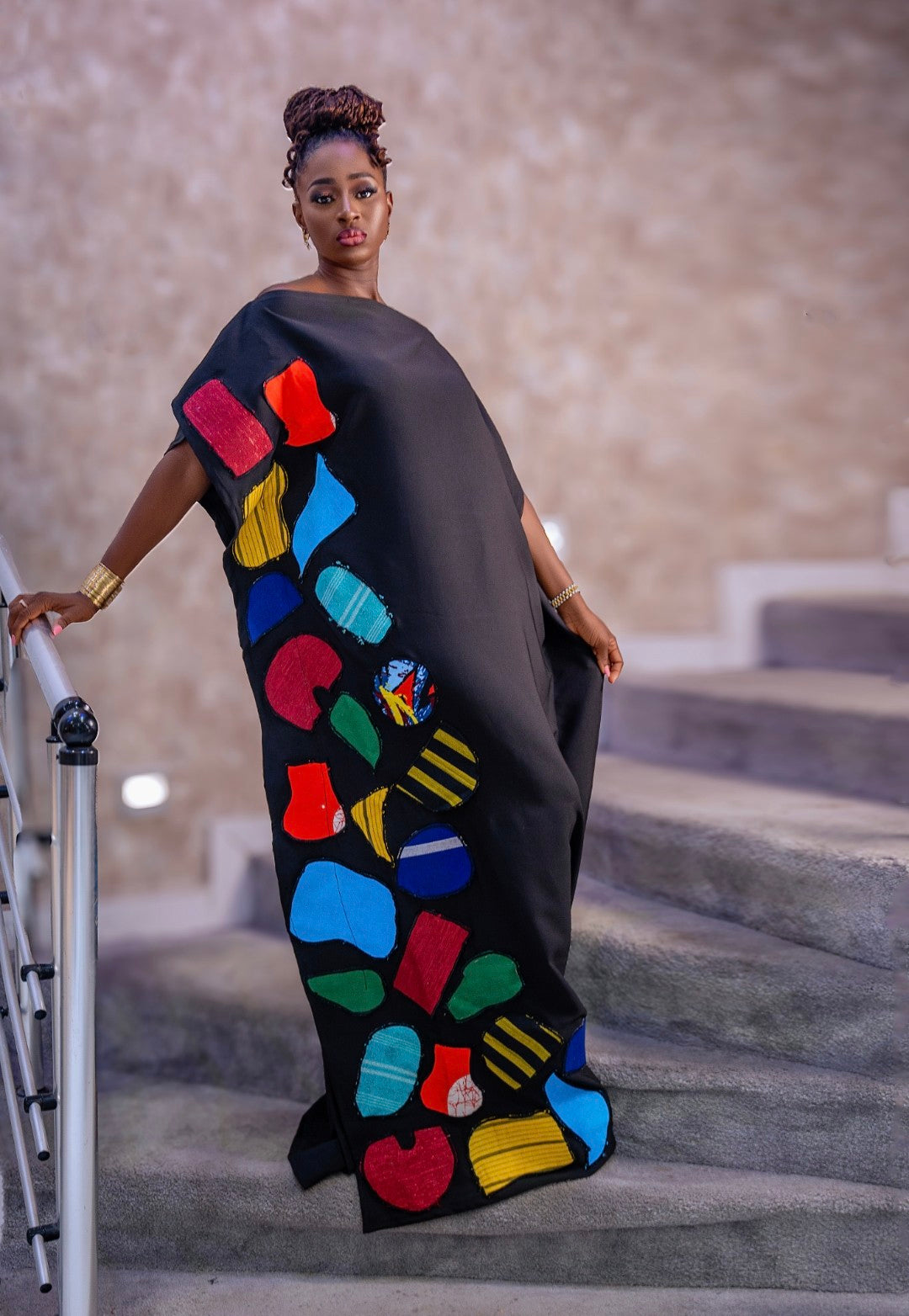 Noella Gown  a beautiful African print and ancara fashion